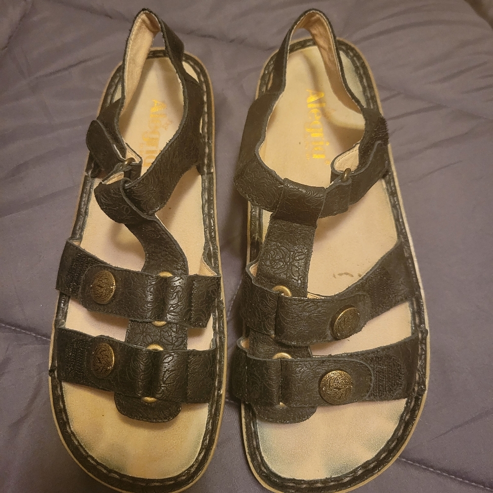 Alegria Black Leather Sandles